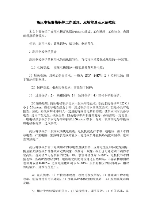 高压电极蓄热锅炉工作原理、应用前景及示范效应