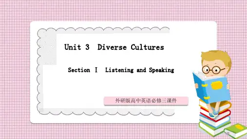 外研版高中英语必修三 Listening and Speaking课件PPT模板