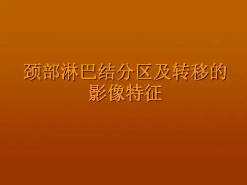颈部淋巴结分区及转移的影像特征ppt课件