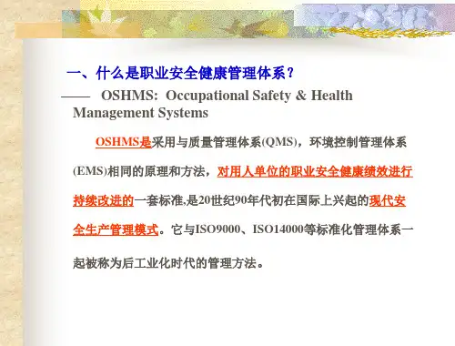 精选安全生产与职业安全健康管理体系OSHMS