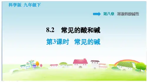 科学版九年级化学下册第8章 常见的酸、碱、盐 8.2.3 常见的碱【习题课件】