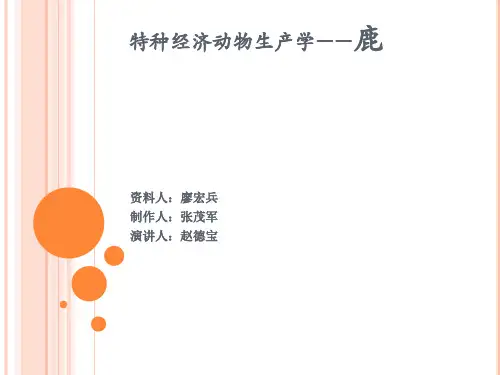 特种经济动物生产学——鹿