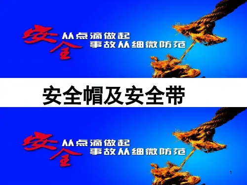 安全帽和安全带使用PPT幻灯片课件