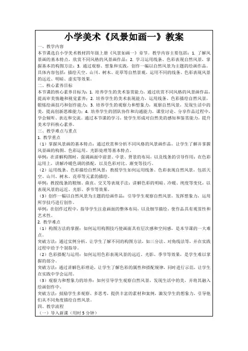 小学美术《风景如画一》教案