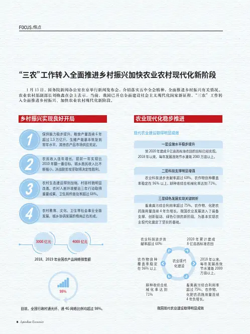 “三农”工作转入全面推进乡村振兴加快农业农村现代化新阶段