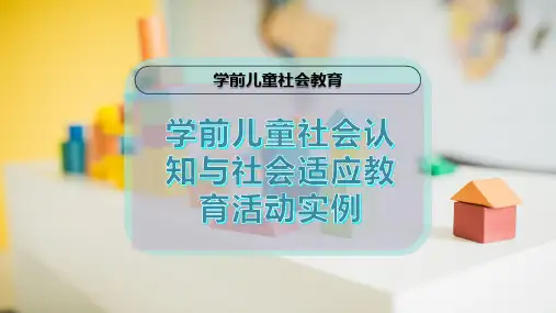 学前儿童社会认知与社会适应教育活动实例