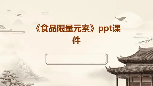 《食品限量元素》课件