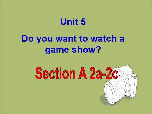 人教版新目标八年级上Unit 5 Do you want to watch a game show Section A 2a-2c课件