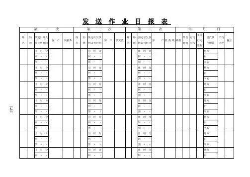 发送作业日报表