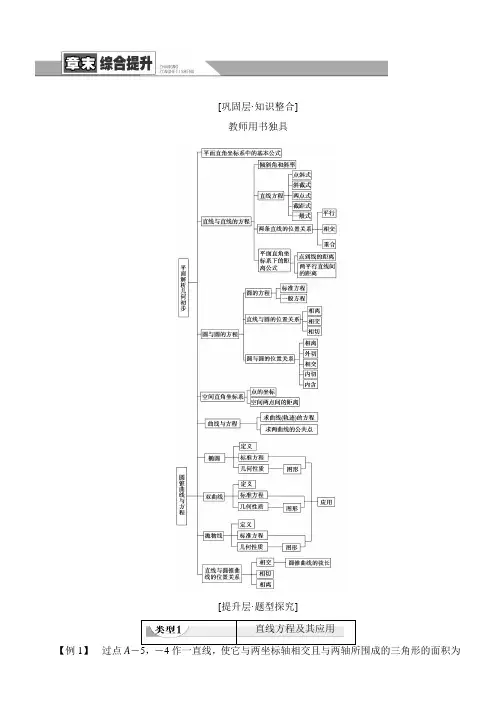 〖2021年整理〗《学案《平面解析几何》》优秀教案