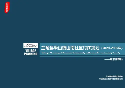 山东省临沂市兰陵县磨山镇山南社区村庄规划(2020-2035年)