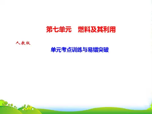 人教版九年级化学上册课堂课件：第七单元 单元考点训练与易错突破(共17张PPT)