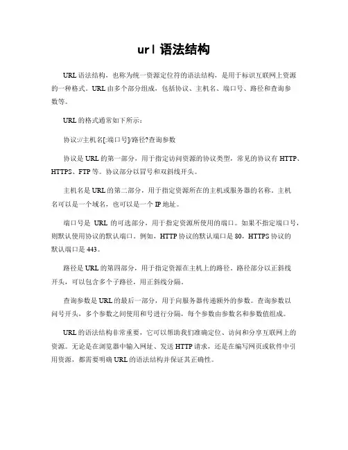 url语法结构