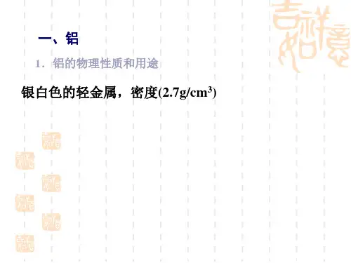 【高中化学】铝和铝合金PPT课件