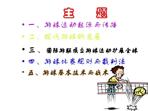 【精品PPT】排球运动起源与传播