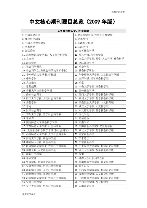 中文核心期刊.doc