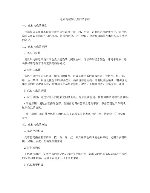 色彩构成知识点归纳总结