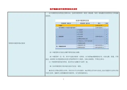 医疗器械注册申报资料要求及说明【范本模板】