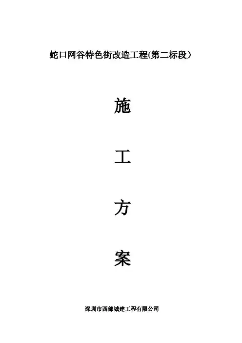 蛇口网谷特色街立面改造(第二标段)实施方案