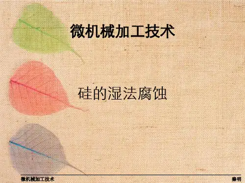 Wetetching湿法腐蚀技术