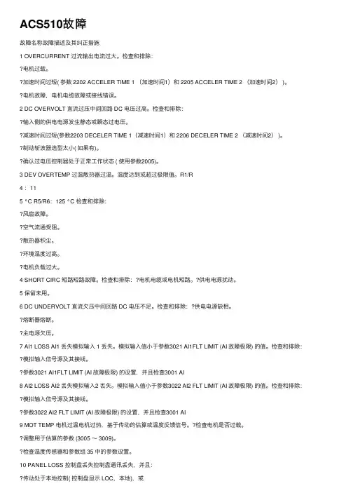 ACS510故障
