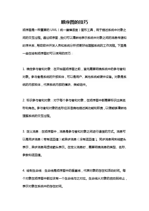 顺序图的技巧