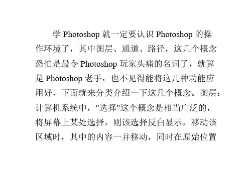 教你区别PS中的图层、通道及路径的概念
