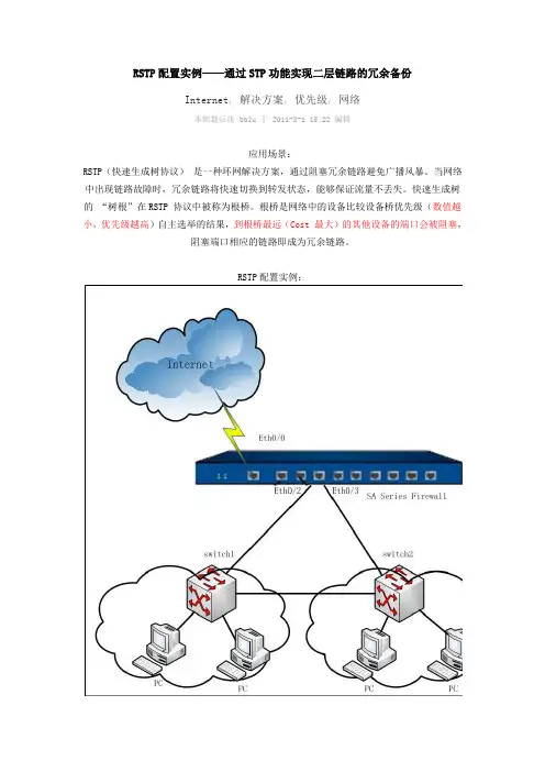 RSTP配置实例