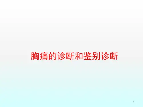 胸痛的诊断和鉴别诊断ppt课件