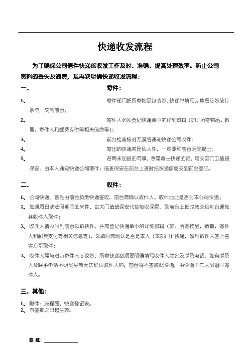 快递收发流程
