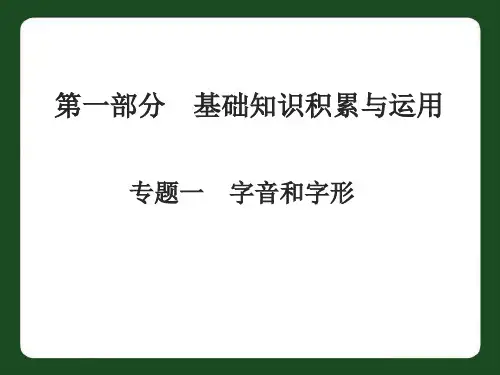 1字音和字形PPT精品文档42页