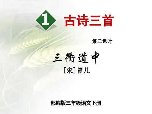 《古诗三首-三衢道中》部编版三年级语文下册优秀课件
