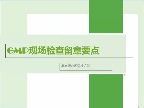 GMP现场检查要点讲解