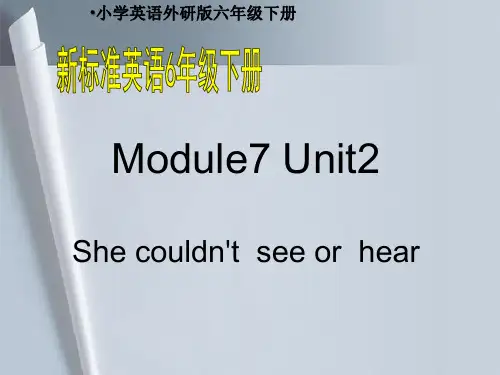 外研版小学英语六年级下册Module 7 Unit 2 She couldn't see or hear.课件
