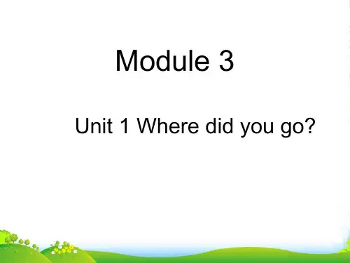 新外研版五年级英语上册Module 3 Unit 1 Where did you go 课件