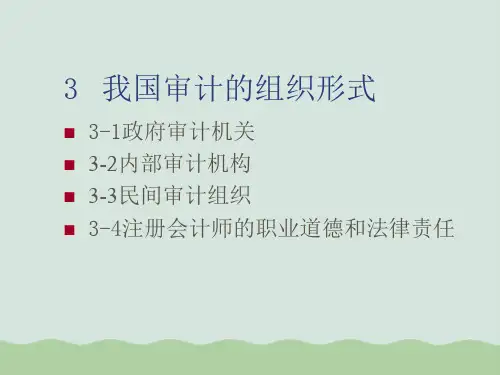 政府审计机关、机构与组织PPT(共16页)