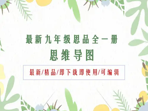 [最新]九年级初三思品全一册知识点思维导图知识树知识点归纳总结复习资料汇总PPT[精品可编辑]