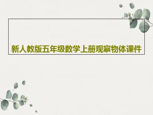 新人教版五年级数学上册观察物体课件21页PPT
