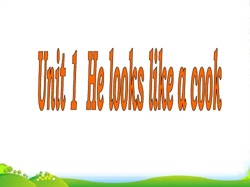 教科版四年级下册英语Unit1 He looks like a cook课件