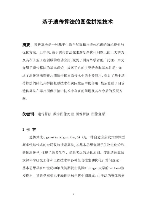 基于遗传算法的图像拼接技术