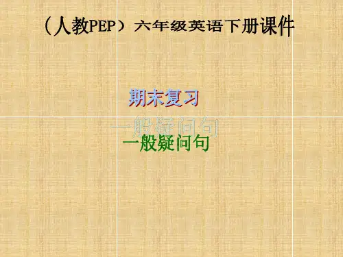 小学六年级英语下册 期末复习 一般疑问句名师课件 人教PEP