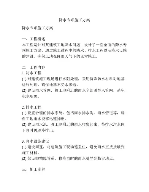 降水专项施工方案