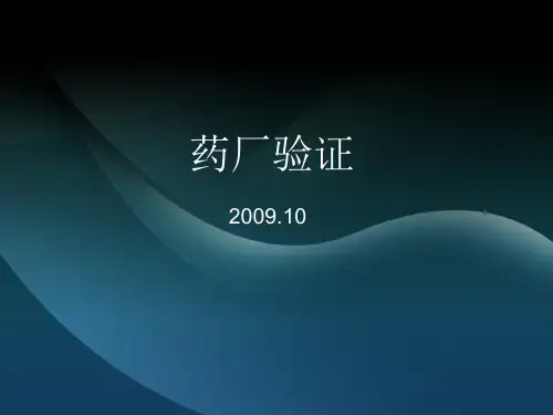 药厂验证资料