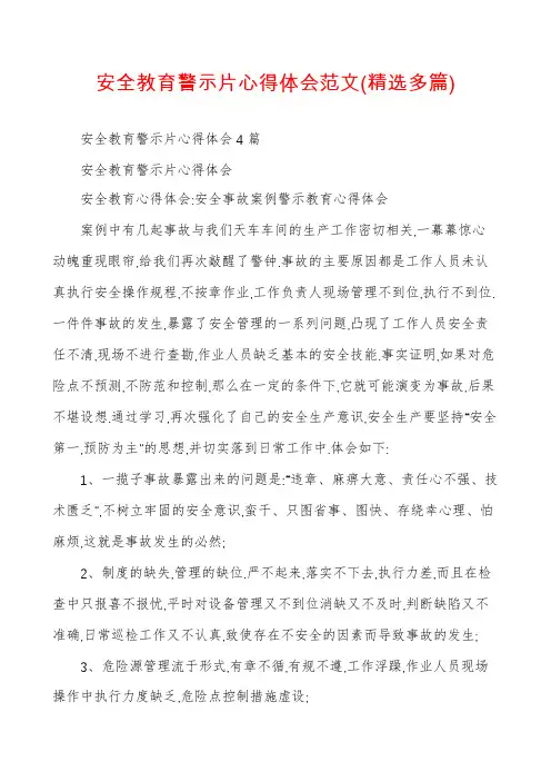 安全教育警示片心得体会范文(精选多篇)