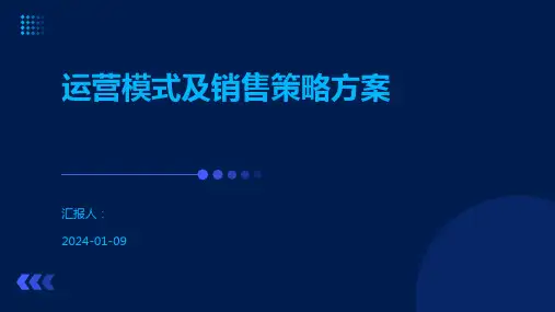 运营模式及销售策略方案