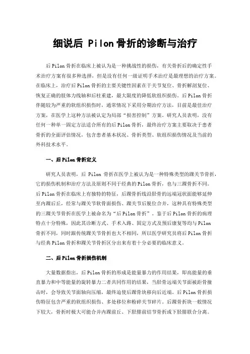细说后Pilon骨折的诊断与治疗