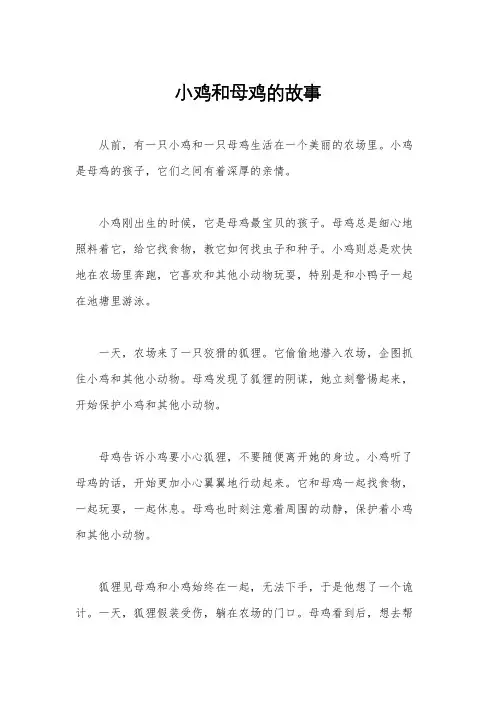 小鸡和母鸡的故事