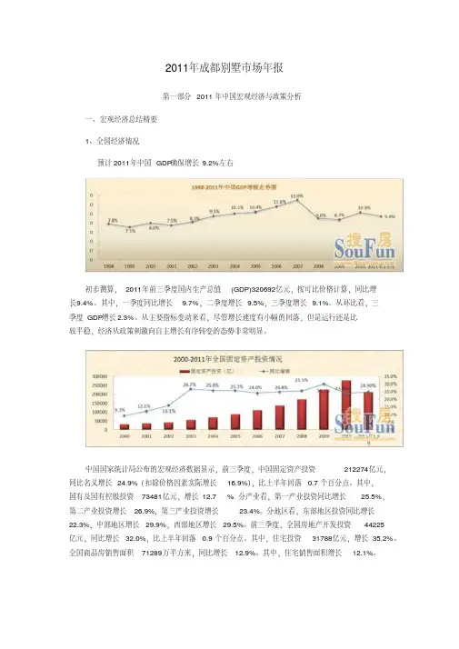 2011年成都别墅市场年报
