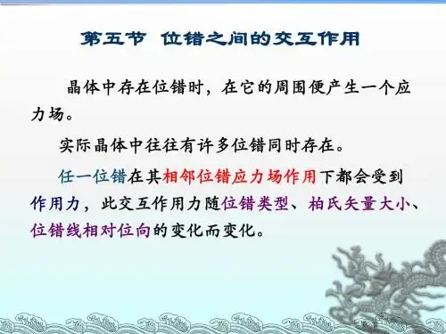 位错之间的交互作用