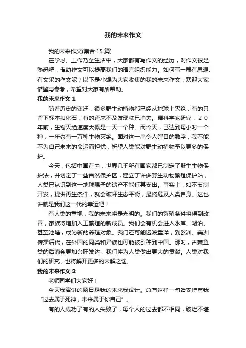 我的未来作文 2